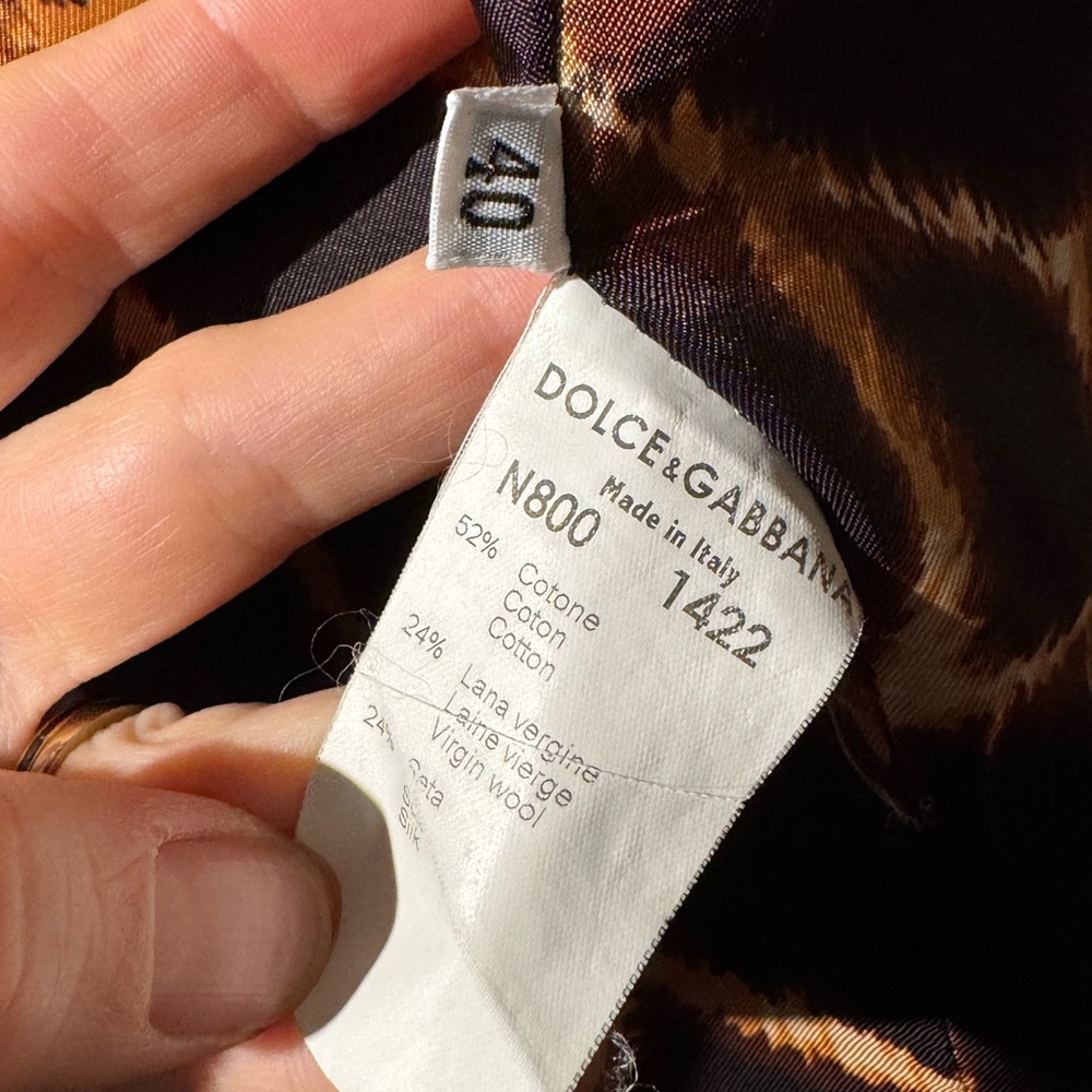 DOLCE & GABBANA - Authentic - Tan Women's Suit Jacket and Pants - spots - Picture 11 of 14